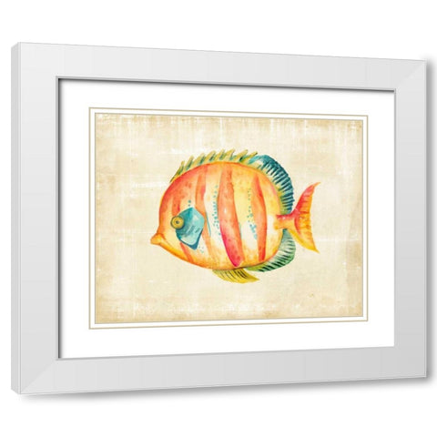 Aquarium Fish II White Modern Wood Framed Art Print with Double Matting by Zarris, Chariklia