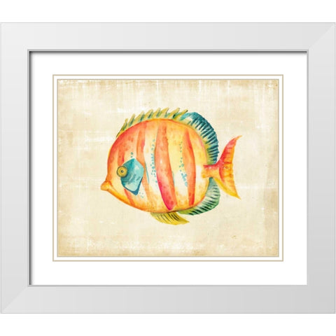 Aquarium Fish II White Modern Wood Framed Art Print with Double Matting by Zarris, Chariklia