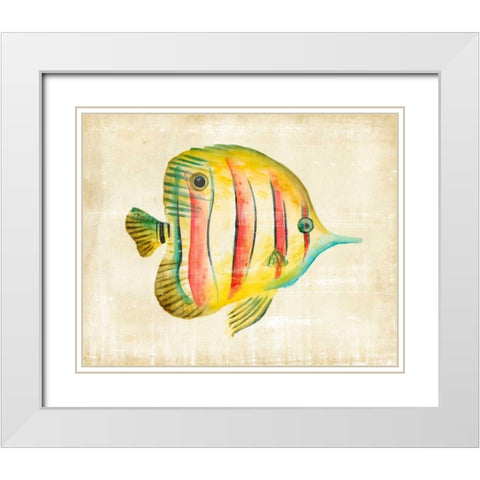 Aquarium Fish III White Modern Wood Framed Art Print with Double Matting by Zarris, Chariklia