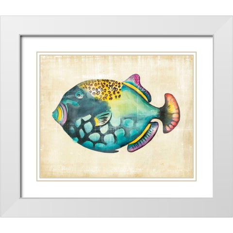 Aquarium Fish IV White Modern Wood Framed Art Print with Double Matting by Zarris, Chariklia