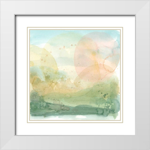 Setting Sun III White Modern Wood Framed Art Print with Double Matting by Meagher, Megan