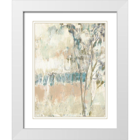 Ethereal Tree II White Modern Wood Framed Art Print with Double Matting by Goldberger, Jennifer