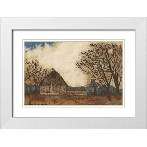Erstwhile Barn I White Modern Wood Framed Art Print with Double Matting by Meagher, Megan