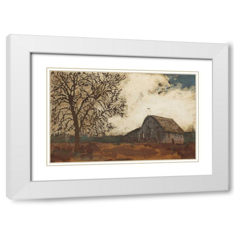 Erstwhile Barn II White Modern Wood Framed Art Print with Double Matting by Meagher, Megan