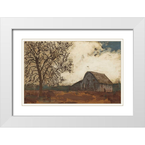 Erstwhile Barn II White Modern Wood Framed Art Print with Double Matting by Meagher, Megan