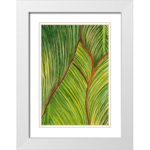 Tropical Crop II White Modern Wood Framed Art Print with Double Matting by Wang, Melissa