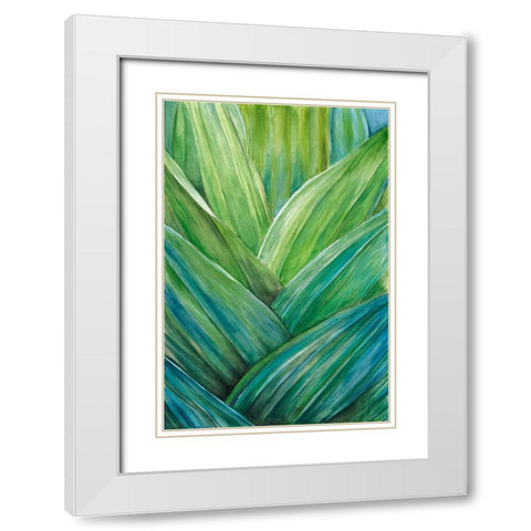 Tropical Crop IV White Modern Wood Framed Art Print with Double Matting by Wang, Melissa