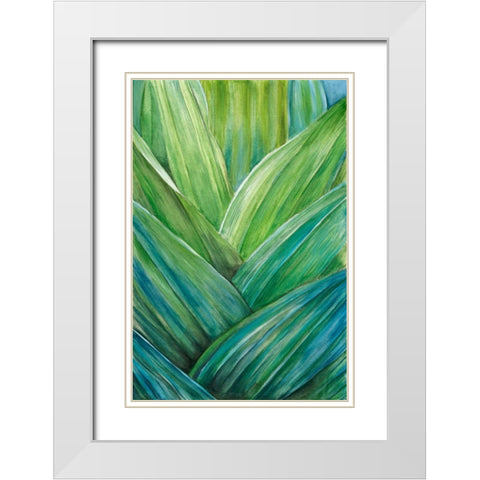 Tropical Crop IV White Modern Wood Framed Art Print with Double Matting by Wang, Melissa