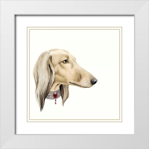 Haute Hounds IV White Modern Wood Framed Art Print with Double Matting by Popp, Grace