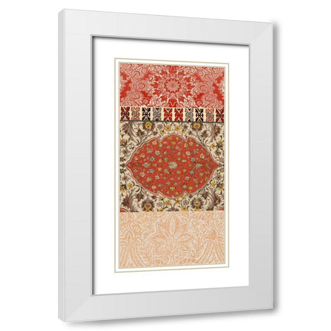 Bohemian Tapestry II White Modern Wood Framed Art Print with Double Matting by Vision Studio