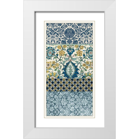 Bohemian Tapestry III White Modern Wood Framed Art Print with Double Matting by Vision Studio