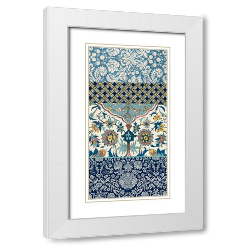 Bohemian Tapestry IV White Modern Wood Framed Art Print with Double Matting by Vision Studio