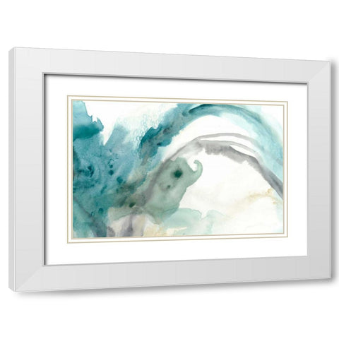 Hydro III White Modern Wood Framed Art Print with Double Matting by Vess, June Erica