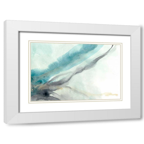 Hydro IV White Modern Wood Framed Art Print with Double Matting by Vess, June Erica
