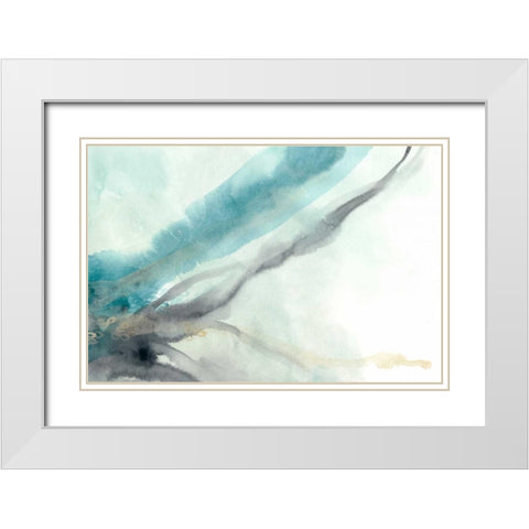 Hydro IV White Modern Wood Framed Art Print with Double Matting by Vess, June Erica