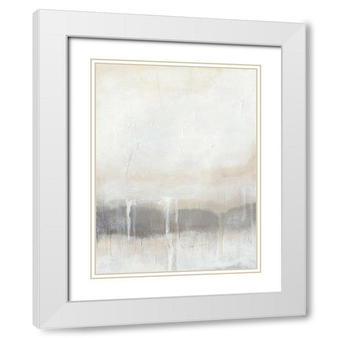 Horizon Strata II White Modern Wood Framed Art Print with Double Matting by Vess, June Erica