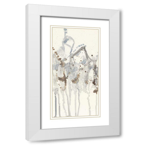 Neutral Spray II White Modern Wood Framed Art Print with Double Matting by Goldberger, Jennifer