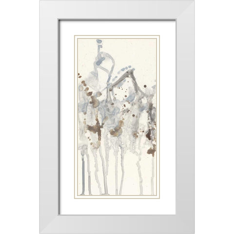 Neutral Spray II White Modern Wood Framed Art Print with Double Matting by Goldberger, Jennifer