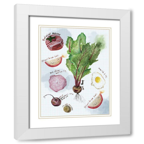 Food Sketches II White Modern Wood Framed Art Print with Double Matting by Wang, Melissa