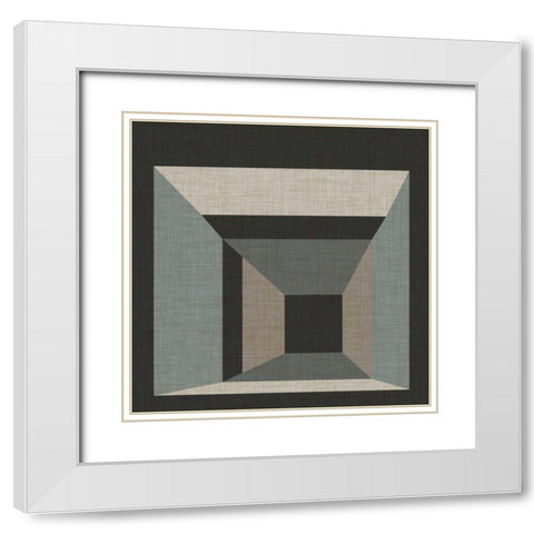 Geometric Perspective III White Modern Wood Framed Art Print with Double Matting by Vess, June Erica