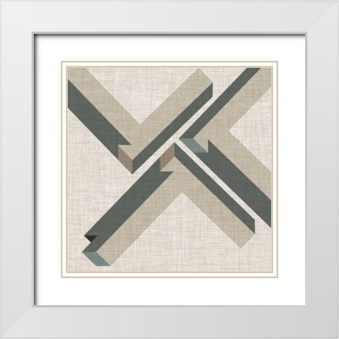 Geometric Perspective IV White Modern Wood Framed Art Print with Double Matting by Vess, June Erica