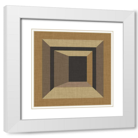 Geometric Perspective VII White Modern Wood Framed Art Print with Double Matting by Vess, June Erica