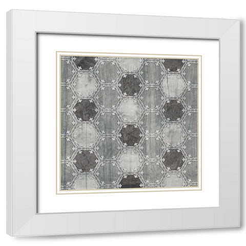 Boho Luxe Tile IV White Modern Wood Framed Art Print with Double Matting by Vess, June Erica