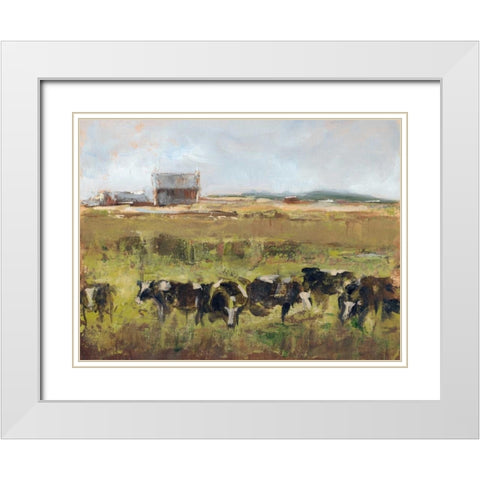 Out to Pasture I White Modern Wood Framed Art Print with Double Matting by Harper, Ethan