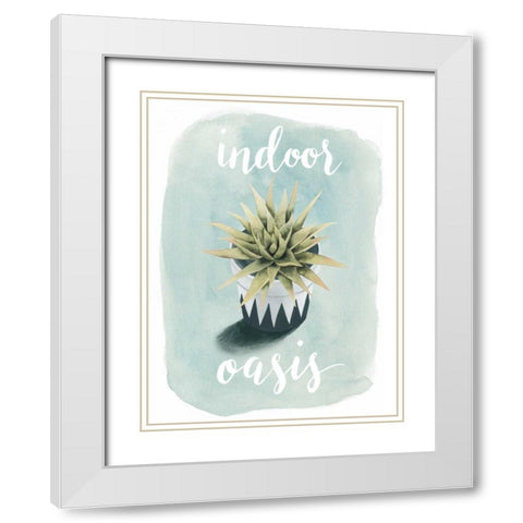 Life is Succulent III White Modern Wood Framed Art Print with Double Matting by Popp, Grace