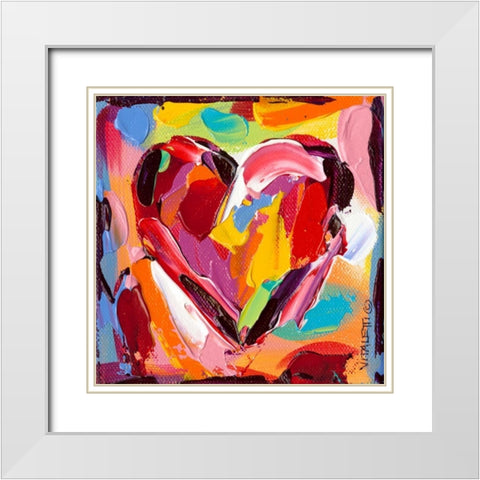 Colorful Expressions I White Modern Wood Framed Art Print with Double Matting by Vitaletti, Carolee