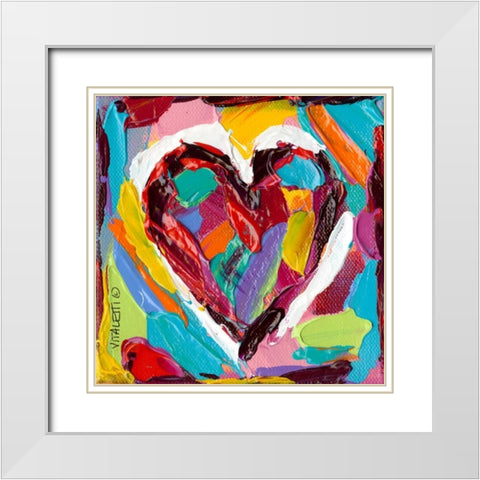 Colorful Expressions III White Modern Wood Framed Art Print with Double Matting by Vitaletti, Carolee