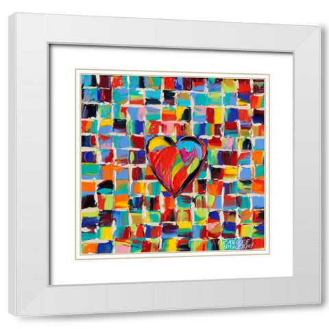 Love of Color I White Modern Wood Framed Art Print with Double Matting by Vitaletti, Carolee