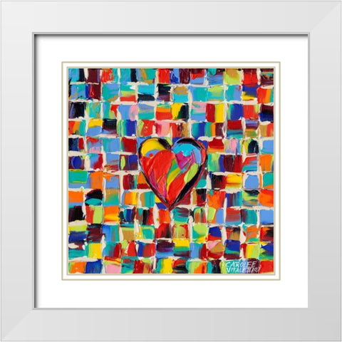 Love of Color I White Modern Wood Framed Art Print with Double Matting by Vitaletti, Carolee