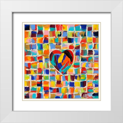 Love of Color II White Modern Wood Framed Art Print with Double Matting by Vitaletti, Carolee