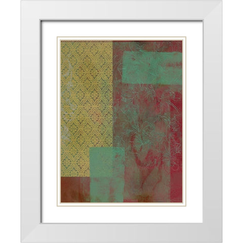 Brocade Tapestry I White Modern Wood Framed Art Print with Double Matting by McCavitt, Naomi