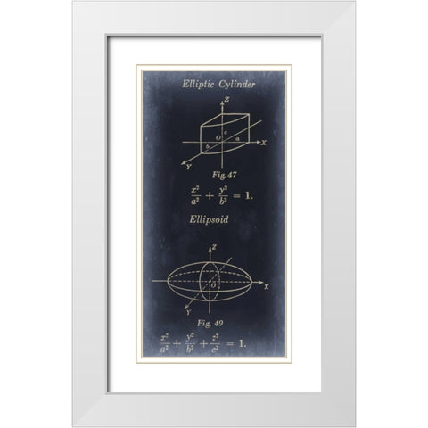 Mathematics I White Modern Wood Framed Art Print with Double Matting by Johnson, Jason