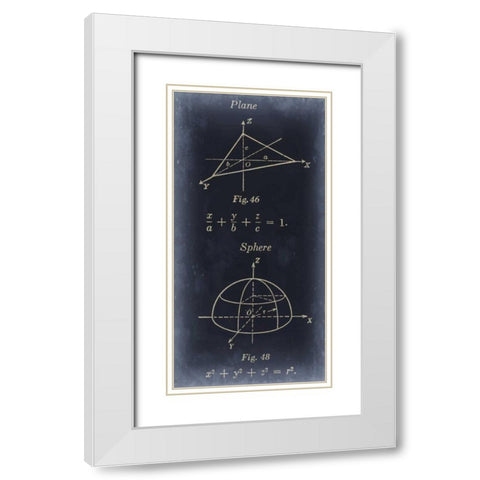 Mathematics II White Modern Wood Framed Art Print with Double Matting by Johnson, Jason