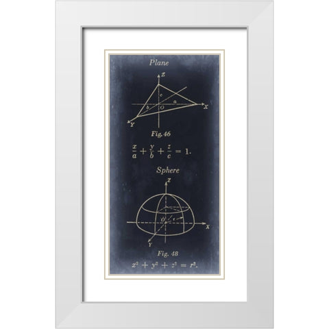 Mathematics II White Modern Wood Framed Art Print with Double Matting by Johnson, Jason