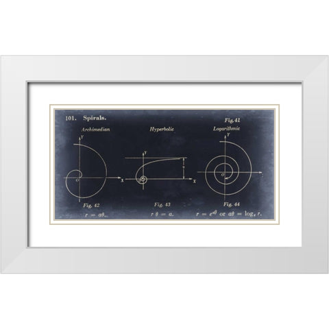 Mathematics III White Modern Wood Framed Art Print with Double Matting by Johnson, Jason