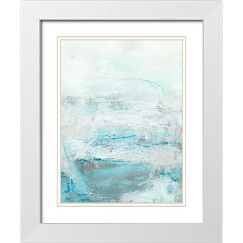 Glass Sea I White Modern Wood Framed Art Print with Double Matting by Vess, June Erica