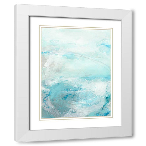 Glass Sea IV White Modern Wood Framed Art Print with Double Matting by Vess, June Erica