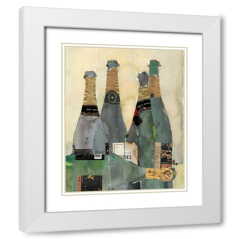 After the Toast I White Modern Wood Framed Art Print with Double Matting by Dixon, Samuel