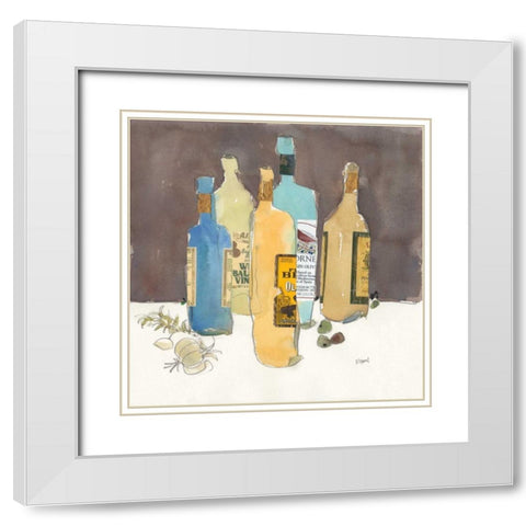 Array of Olive Oil I White Modern Wood Framed Art Print with Double Matting by Dixon, Samuel