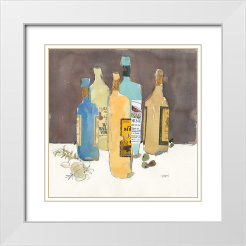 Array of Olive Oil I White Modern Wood Framed Art Print with Double Matting by Dixon, Samuel