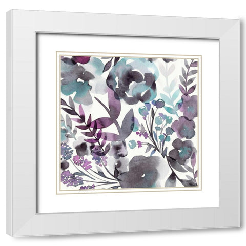Blooming Plum Garden III White Modern Wood Framed Art Print with Double Matting by Kappa, Diane