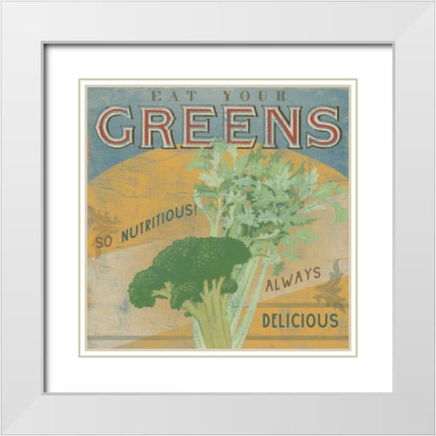 Farm Stand IV White Modern Wood Framed Art Print with Double Matting by Vess, June Erica