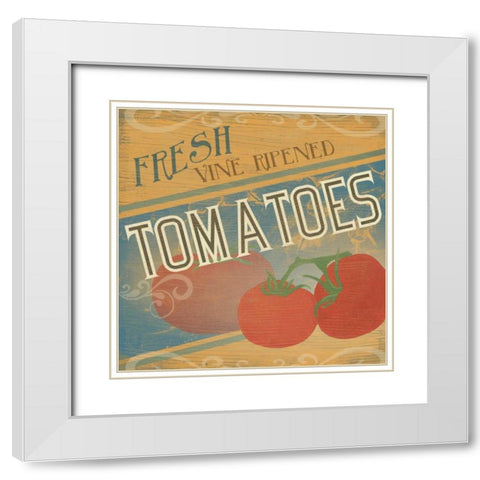 Farm Stand VIII White Modern Wood Framed Art Print with Double Matting by Vess, June Erica