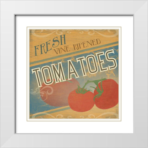 Farm Stand VIII White Modern Wood Framed Art Print with Double Matting by Vess, June Erica