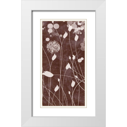 Botany Expressions VII White Modern Wood Framed Art Print with Double Matting by Orlov, Irena