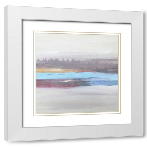 Improvisation I White Modern Wood Framed Art Print with Double Matting by Orlov, Irena